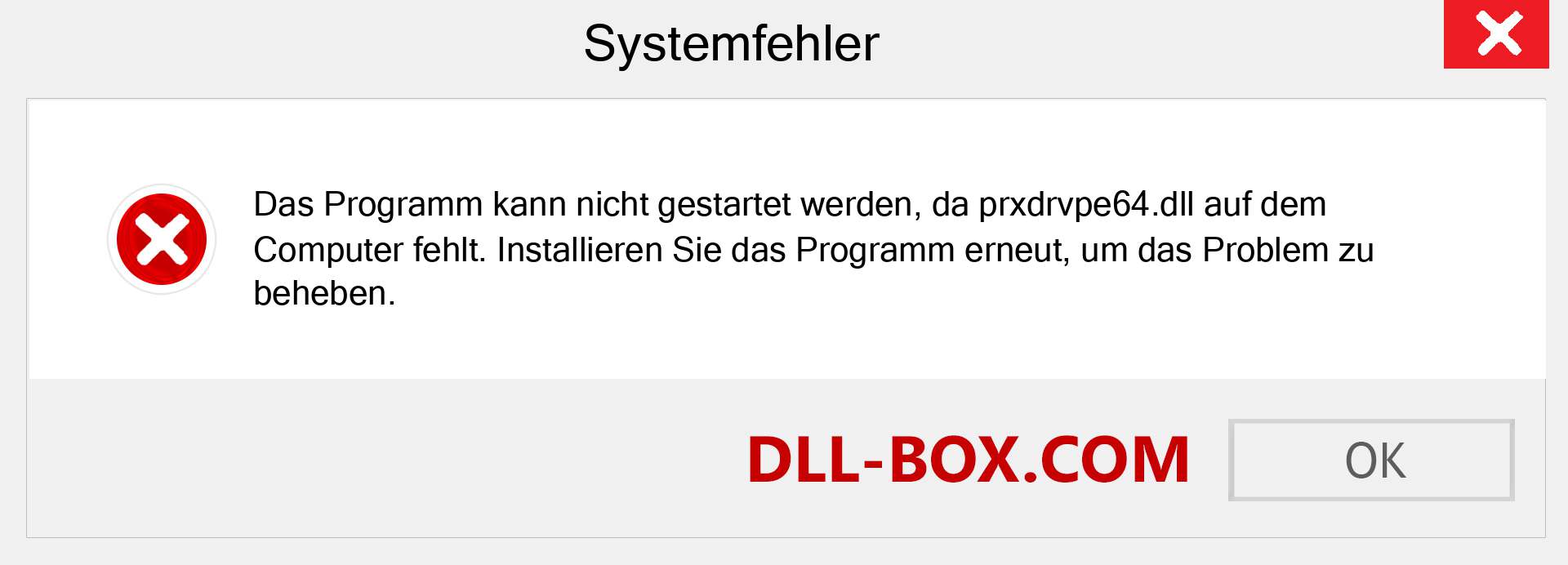 prxdrvpe64.dll-Datei fehlt?. Download für Windows 7, 8, 10 - Fix prxdrvpe64 dll Missing Error unter Windows, Fotos, Bildern