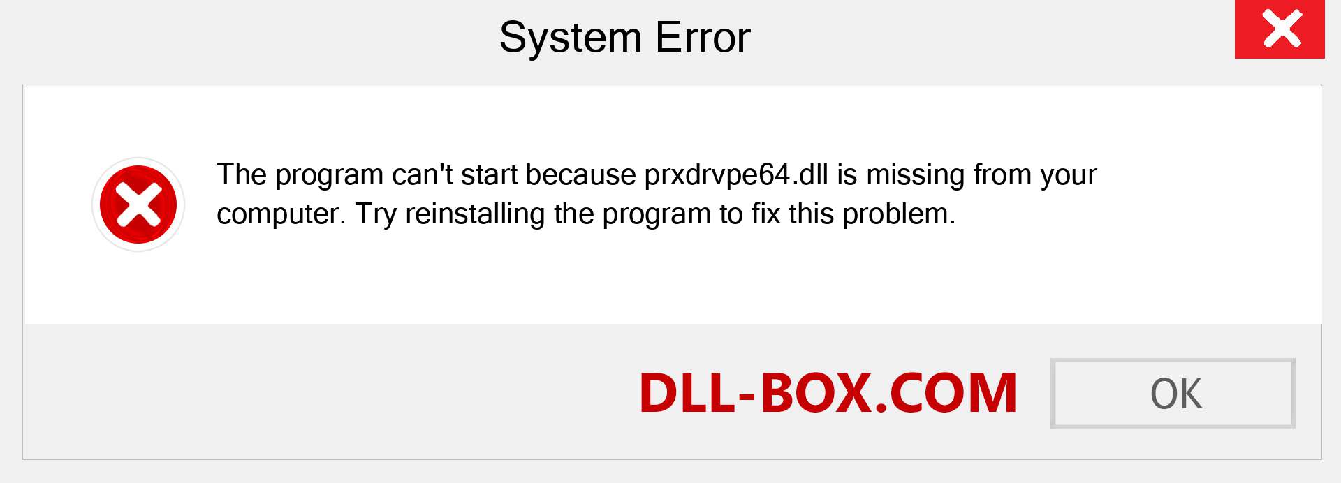  prxdrvpe64.dll file is missing?. Download for Windows 7, 8, 10 - Fix  prxdrvpe64 dll Missing Error on Windows, photos, images